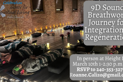 People lying down in a candlelit room for a 9D Breath Journey workshop.
