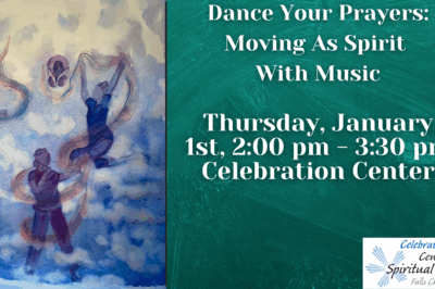 Dance event celebrating movement and music on January 1st at 2 PM.