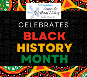 Celebration of Black History Month graphic design.
