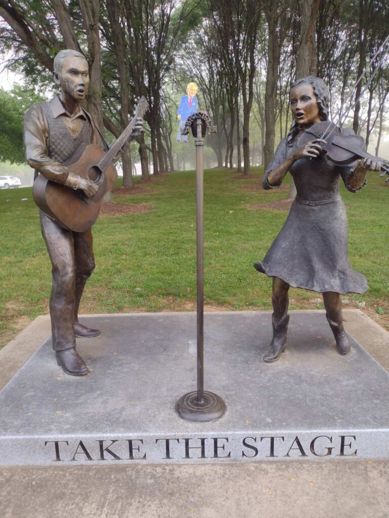 paper doll with take the stage sculptures