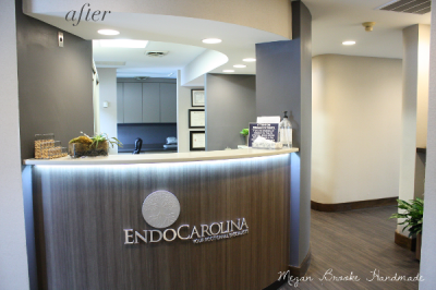 Reception area of EndoCarolina, a medical facility.